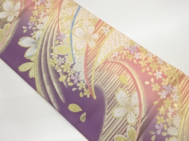 JAPANESE FUKURO OBI / WOVEN SAKURA